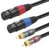 YABEDA XLR to RCA Cable,Heavy Duty Dual XLR Female to