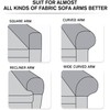 XIEHUZA Armrest Covers, Set of 2 Stretch Armchair Couch Armrest