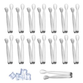 15PCS Ice Tongs Mini Tongs Serving Tongs Salad Tongs Small Tongs for Serving Food Stainless Steel Small Serving Tongs, Small Kitchen Tiny Tongs for Appetizers,Tea Party, Coffee Bar, Desserts(Silver)