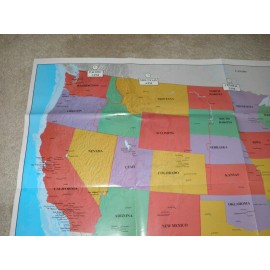 Teaching Tree Wall Map of the United States, Texas Florida etc., 39.4" x 27.5" Poster Size TT