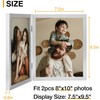 decorUhome Double 8x10 Picture Frame Vertical, Engineered Wood Bifold Photo