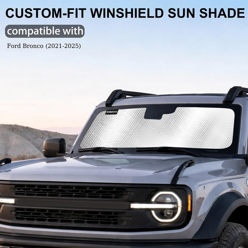 Windshield Sun Shade Compatible with Ford Bronco (Not for Bronco