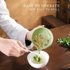 Handmade Pottery Herb Stripper Bowl with Garlic Grater Plate, Multi-functional