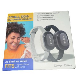 teptec shop NIB Small Dog Auto Bark Collar Waterproof Rechargeable Black 6" 19" Neck