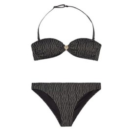 Emporio Armani Women's Bandeau Bikini Set, Black Lrx Textured