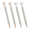 4 Pcs Big Diamond Pens Large Crystal Pens Metal Ballpoint