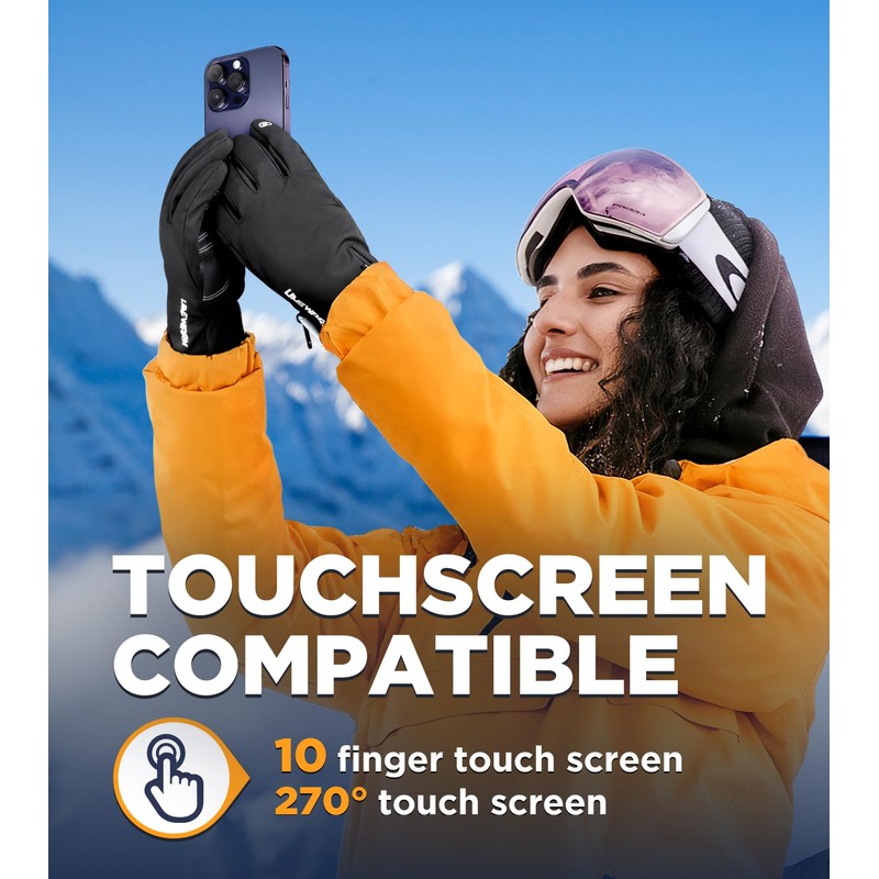 UMEWARM -10℉ Winter Gloves for Cold Weather Made with 3M