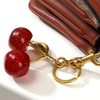 baizhong Cherry Bags Charm Stylish,Cute Keychain Comes with Shiny Resin