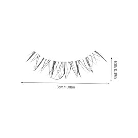 Baluue Manga Faux Eyelashes with Embellishments for Dramatic Cosplay and Parties Natural Curly Fake Lashes for Women for Stage and Events