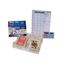 Bicycle Classic Canasta Set w/Cards, Score Sheet, Revolving Card Tray and Calculator