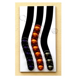 Cafedeco Kaffee-Kapselhalter Kapselspender nur für Nespresso-Kapseln (schwarz auf weiß)