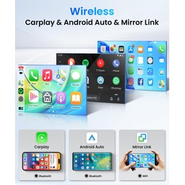 4+64G Android Car Radio Stereo for Honda CRV 2002-2006 with Wireless Carplay Android Auto, 9’’ Touch Screen Head Unit with Bluetooth GPS Navigation Mirror Link WiFi FM/RDS DSP Backup Camera SWC