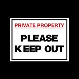 Private Property Keep Out 3mm Metal Sign - Private Property, Parking, Clamping, Disabled, Driveway, Do not block (MISC61)