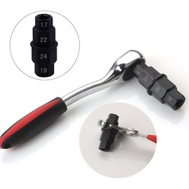 Motorcycle Spindle Tool, Motorcycle Spindle Wheel Removal Tool for Motorcycle Front Wheel Key Tool Hex Key Black