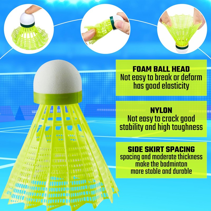 HiFEN® Badminton Shuttlecocks – Pack of 6 | High-Durability &