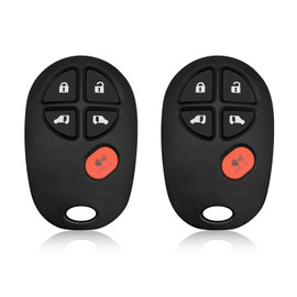 Keylessbest Key Fob Remote Replacement for 2018 2019 2020 Toyota Sienna 5 Buttons 315MHz GQ43VT20T,Black(Set of 2)