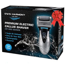Electric Callus Remover: Rechargeable Electronic Foot File CR900 by Own Harmony(Tested Most Powerful) Best Pedicure Tools w 3 Rollers Professional Pedi Feet Care Sander for Cracked Heels and Hard Skin