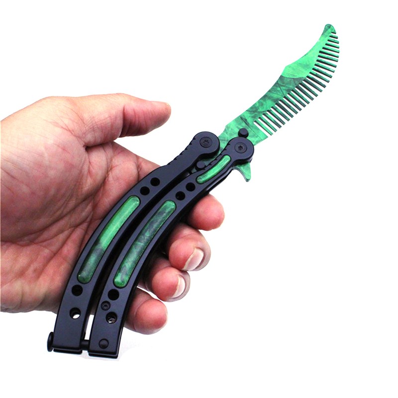 Foldable Comb Stainless Steel Butterfly Exercise Training Comb Styling Tools