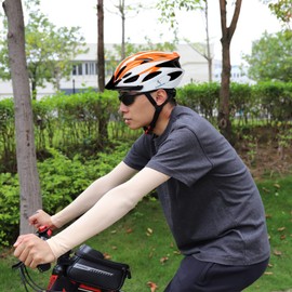 ioutdoor Bike Helmet Adult, 56-62 cm 18 Vents Cycle Helmet Mens Womens Teenegers for Cycling Skateboard MTB Mountain Road Bike (Orange & White)