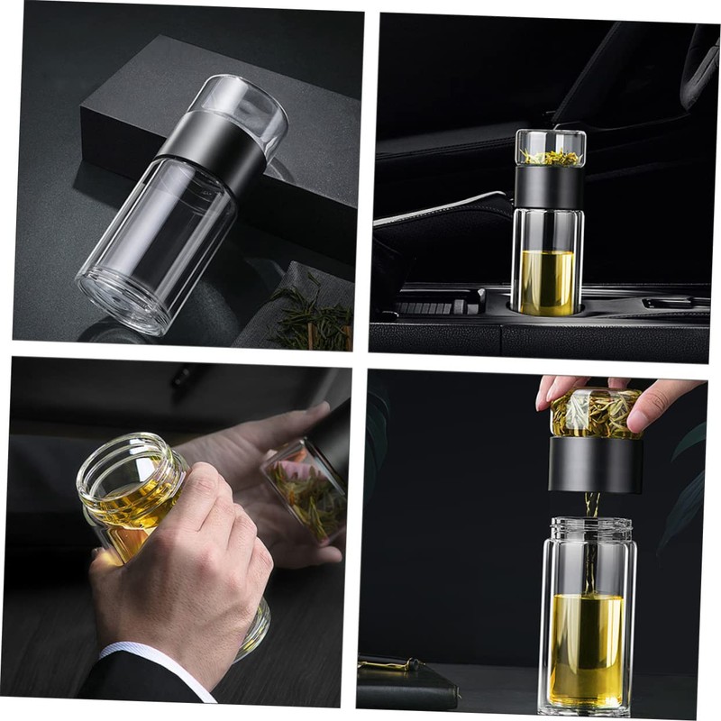 Ciieeo 1pc High Temperature Resistant Tea Infuser Bottle Portable Tea