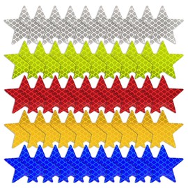 50 Reflective Star Stickers, Night Safety Warning Stickers, Waterproof Stickers, Can Be Used For Cars, Bicycles, Motorcycles, Helmets etc.