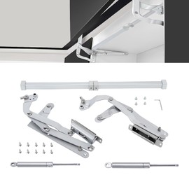 YIYIBYUS Cabinet Door Hinges,Cabinet Up Stay Door Lift with Adjustable Bracket, Vertical Swing Lift Up Folding Lift up Top Mechanism Hinges Pneumatic Arm Hinge