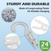 24pcs Laundry Hooks Clip Plastic Clothes Hangers Pins Super Strong