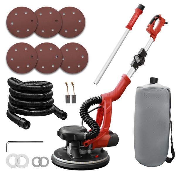 DEVONIC Drywall Sander,750w Popcorn Ceiling Removal,Electric Drywall Sander With Vacuum