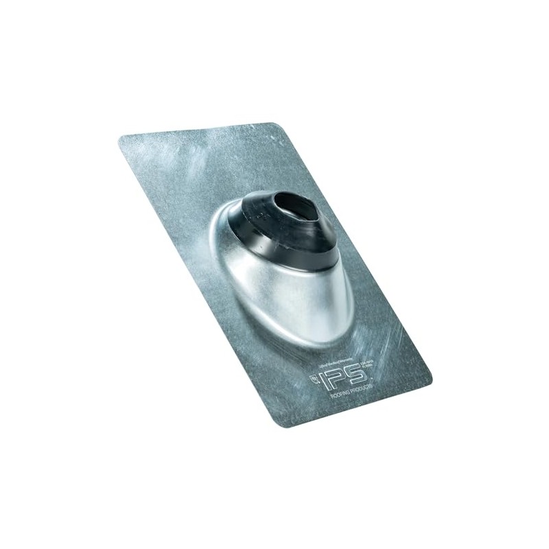Water-Tite 81855 Roof Flashing, 8-3/4-by-12-1/2-Inch Galvanized-Steel Base with Elastomer Collar,