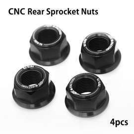 Autobahn88 Motorcycle Sprocket Nut Dress-up Kit, compatible with Honda Grom 125 SF 2013-2020 (Black) (Set of 4)