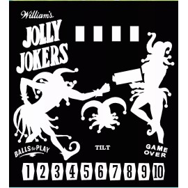 Williams Jolly Jokers Pinball Machine Replacement Translite