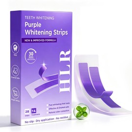 Purple Teeth Whitening Strips | Enamel Safe | Zero Residue | Dry & Non-Slip | Removes Coffee | 28 Strips 14-Day Supply-02