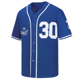 The Sandlot Benny Jersey Men's #30 Benny The Jet Rodriguez Movie Baseball Jersey Stitched S-3XL Blue