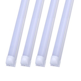 8FT LED Shop Light Fixture, 72W 6000K Frosted Cover, Fluorescent Tube Replacement,8 Foot Linkable Shop Light for Garage Warehouse Basement, Plug and Play(4-Pack), Ship from USA