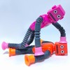 32 PCS Suction Cup Robot Toy,Shape Changing Telescopic Pop Tubes
