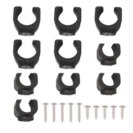 Vagocom 10Pcs Universal Flashlight Holder with Screws,Torch Mounting Brackets for Mounting Flashlight in Truck,Universal Clips for LED Flash Light or Similar Items(5 Big, 5 Small)