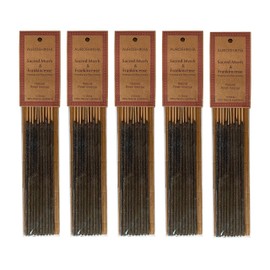 Auroshikha Natural Resin Frankincense Myrrh - Incense Sticks (5 Pack, Total 50 Sticks)