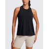 CRZ YOGA Womens Racerback Yoga Tank Tops High Crewneck Soft