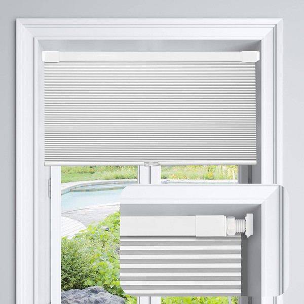 LazBlinds LazBlinds Cordless Cellular Shades, No Tools No Drill Blackout