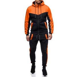 Marine Royal Track Suits for Men Set Full Zip Sweatsuit Outdoor Jogging Men Tracksuits