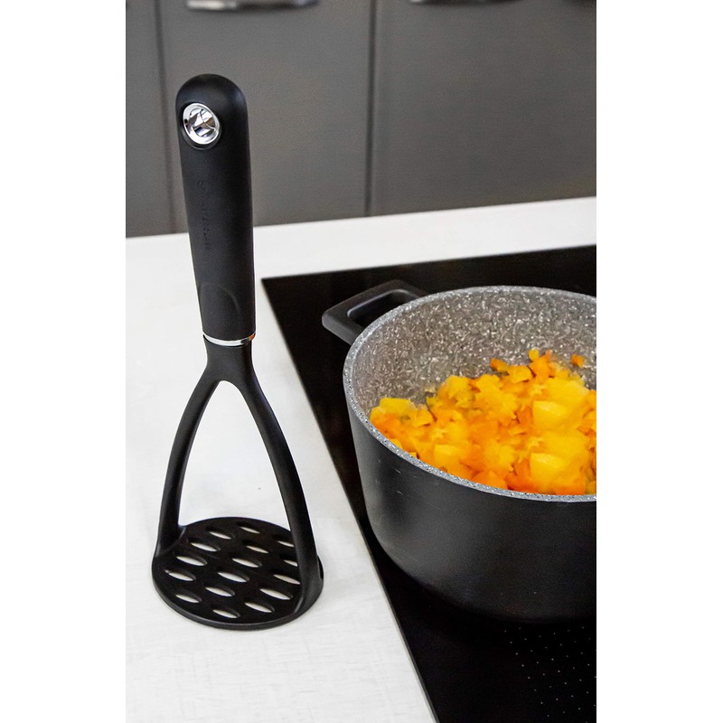 MasterClass Potato Masher, Stainless Manual Mash Potato Maker, Ergonomic Soft-touch