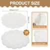 sourcing map 140pcs Paper Doilies, 10.3" x 7.5" Oval Lace