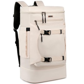 Asenlin Travel Backpack for Women Men，40L Extra Large Hiking Backpack，18 Inch Carry on Backpack Water Resistant for Casual Daypack Gym Backpack-Beige