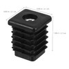 Operitacx 4pcs Square Tube Foot Pad Height Increase Plugs Threaded