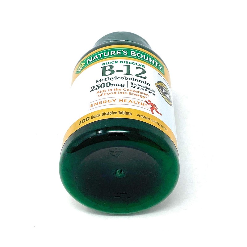 Nature's Bounty Vitamin B-12 2500 mcg, 300 Quick Dissolve Tablets