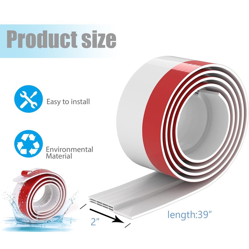 Premium Door Draft Stopper - Easy Install Weather Stripping Seal