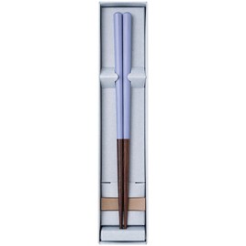 Hashikura Matsukan G-81123 HASHIKURA SEASON 01 Chopsticks Dishwasher Safe Natural Wood Chopsticks Rest Set, 8.9 inches (22.5 cm), Wenge, Octagonal, Rainy Blue, Made in Japan