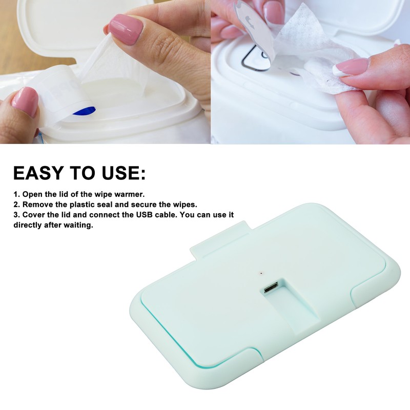 Baby Wipe Warmer Portable Even Heating Constant Temperature Ultrathin USB