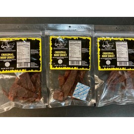 Amish Smokehouse Beef Jerky, (3) 2.8oz bags Original Mild Jerky