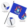JBSJBS USA Michigan Desk Flag 12" Solid Pole Deluxe Set